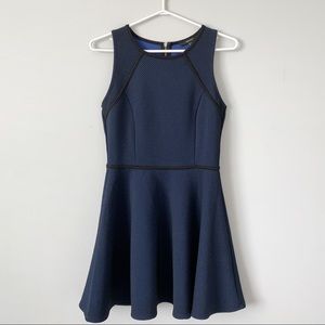 Black/Blue Perforated Dress